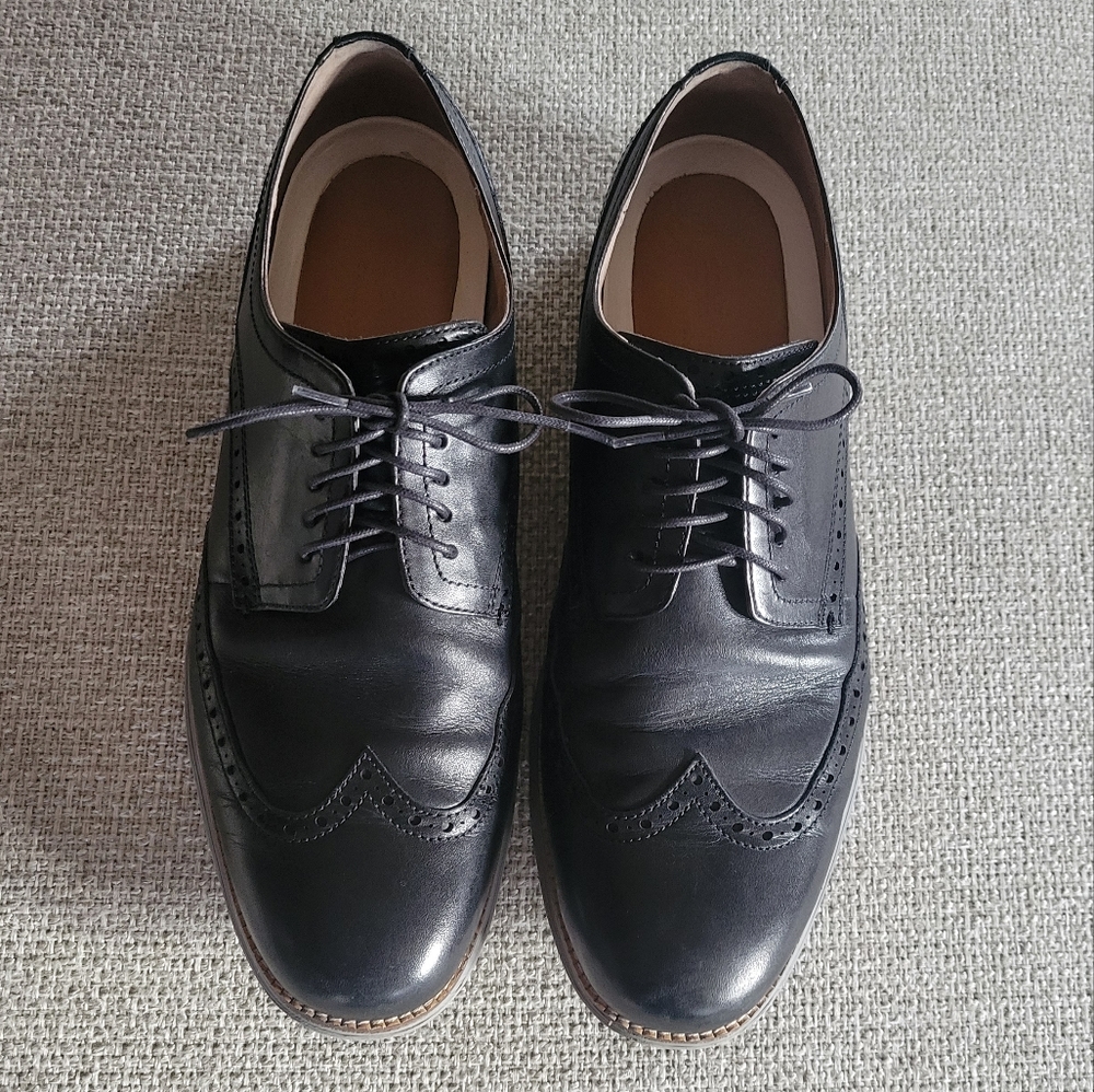 Cole Haan Original Grand Wingtip Oxford Blk/Gray Sz 12 EUC